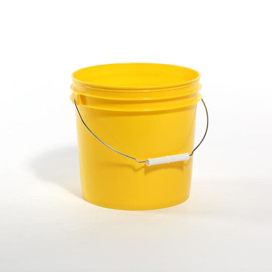 Picture of 2 Gallon Yellow HDPE Open Head Pail