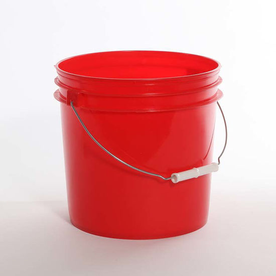 Picture of 2 Gallon Red HDPE Open Head Pail