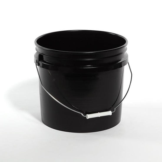 Picture of 3.5 Gallon Black HDPE Open Head Pail, UN Rated