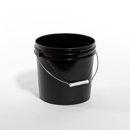 Picture of 2 Gallon Black HDPE Open Head Pail, UN Rated