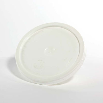 Picture of 2 Gallon White HDPE Tear Tab Cover, Anti-Static, UN Rated