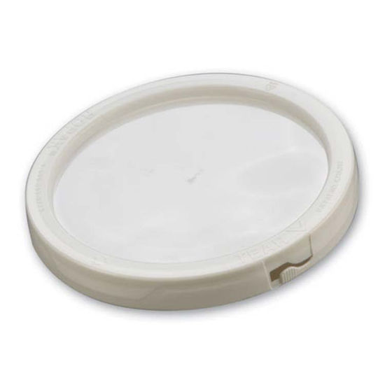 1 Gallon White HDPE Tear Tab Cover with Gasket. Pipeline Packaging