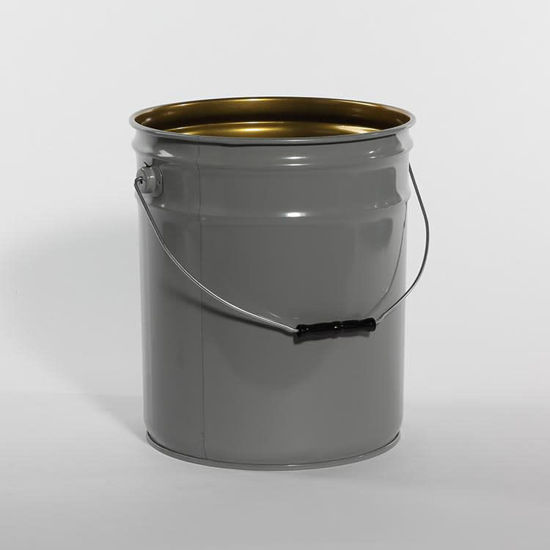 Picture of 5 Gallon Gray Open Head Pail, Phenolic Lined, UN Rated