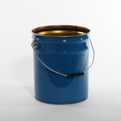 Picture of 5 Gallon Blue Open Head Pail, Phenolic Lined, UN Rated