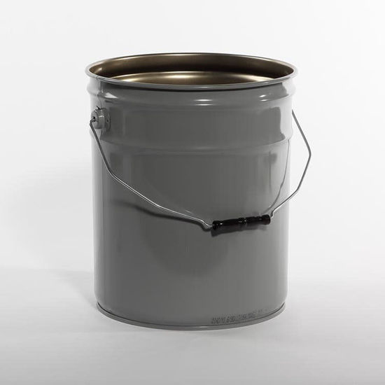 Picture of 5 Gallon Gray Open Head Pail, Rust Inhibited with Lug Cover, UN Rated