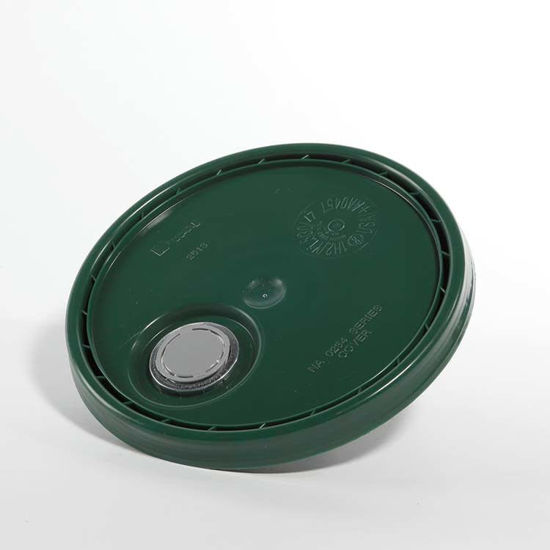 Picture of 3.5-6 Gallon Green HDPE Cover w/ Rieke Flex Spout