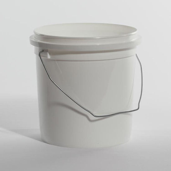 Picture of 1 Gallon White HDPE Open Head Pail