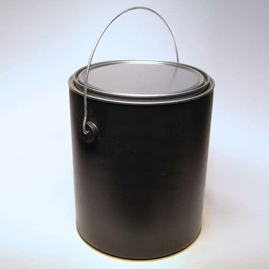Picture of 1 Gallon Black Plastic Paint Can