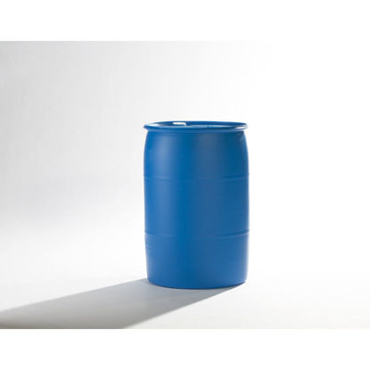Picture of 55 Gallon Blue Plastic Tight Head Drum with 2" and 2" Fittings, UN Rated