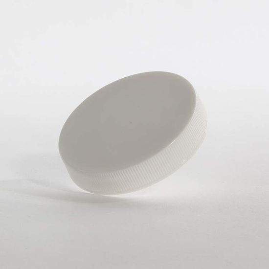 Picture of 58-400 White PP Smooth Top, Ribbed Sides Cap with P/PE Liner