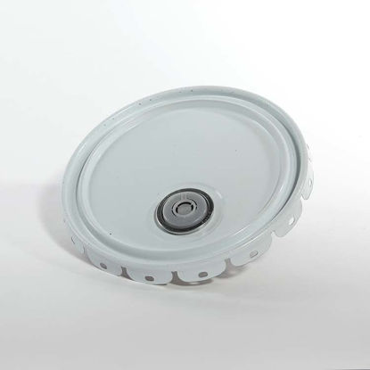 Picture of 2.5-7 gallon White Lug Cover, Rust Inhibited w/ Flex Spout (24 Gauge)