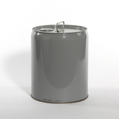 Picture of 5 Gallon Gray Tight Head, Double Green Phenolic Lined w/ Dust Cap, UN Rated