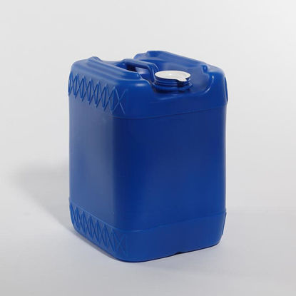 Picture of 20 liter Blue HDPE Square Tight Head, 70 mm & Closed Vent, UN Rated