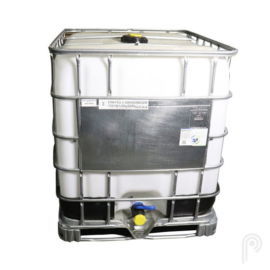 Picture of 275 Gallon Remanufactured Tote with 6" Cap and 2" Ball Valve, Steel or Poly Pallet