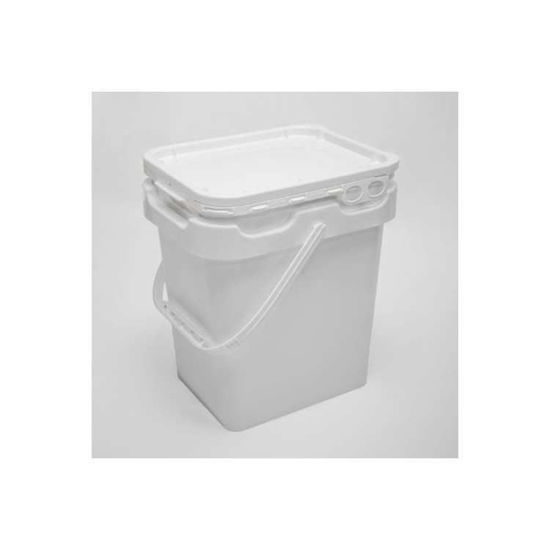 Picture of 2 Gallon White PP Super Kube 2 Pail