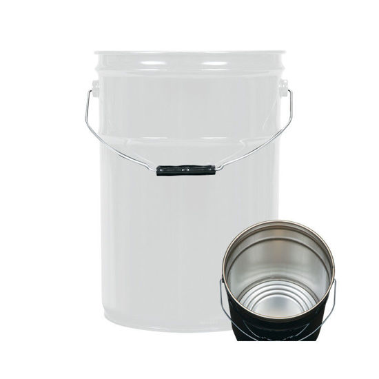 Picture of 6 Gallon White Open Head Pail, Rust Inhibited, UN Rated