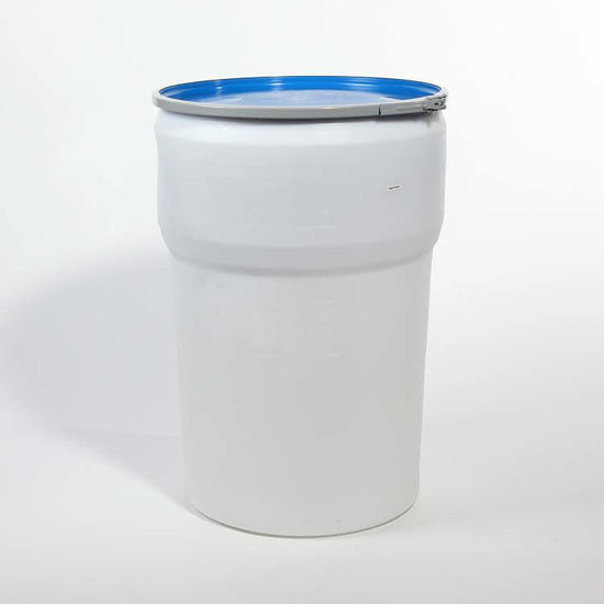 Picture of 48 Gallon Natural Plastic Open Head Drum, UN Rated