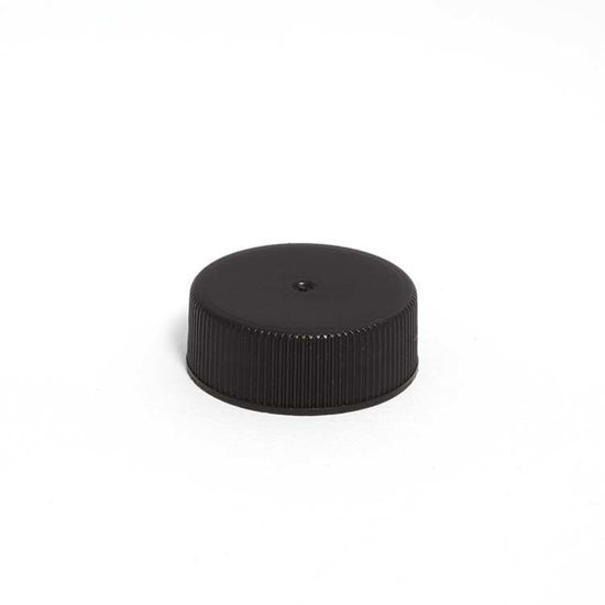Picture of 28-400 Black PP Matte Top, Ribbed Sides Cap with .035 Foam Liner F217 Liner