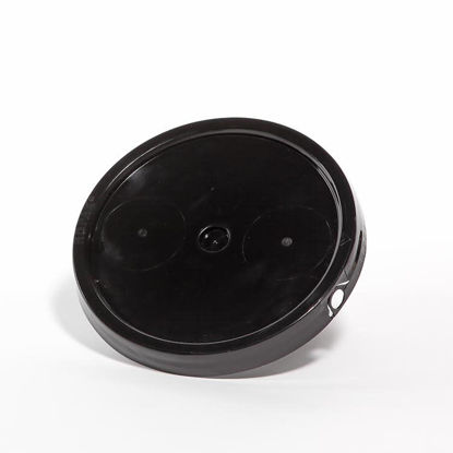 Picture of 2 Gallon Black HDPE Tear Tab Cover with Gasket