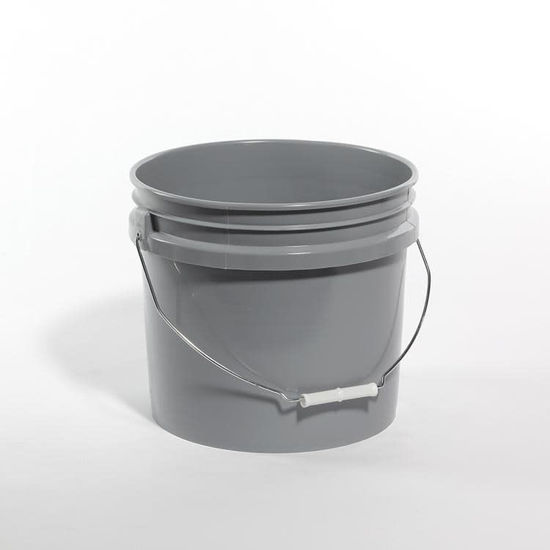 Picture of 3.5 Gallon Gray HDPE Open Head Pail