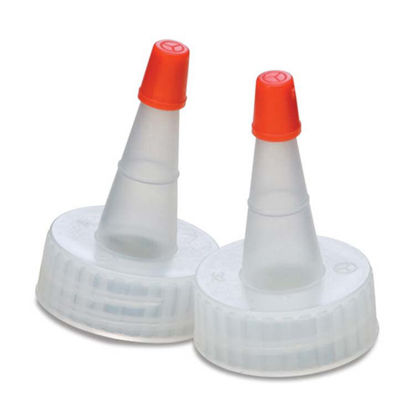 Picture of 28-400 Natural LDPE Spout Cap with Regular Red Tip (No Hole)
