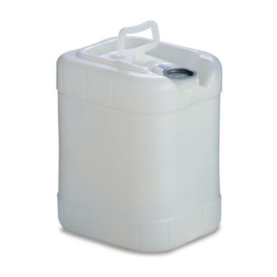 Picture of 5 Gallon Natural HDPE Square Tight Head, SC76 Tamper Evident, UN Rated