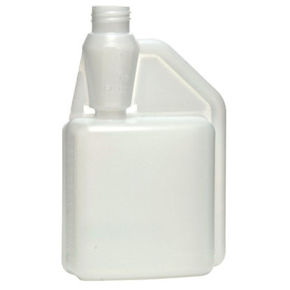 Picture of 16 oz Natural HDPE Single Neck Bettix, 28-410, 1 oz Chamber, 46 Gram