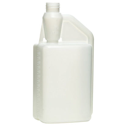 Picture of 32 oz Natural HDPE Single Neck Bettix, 28-410, 1 oz Chamber, 69 Gram