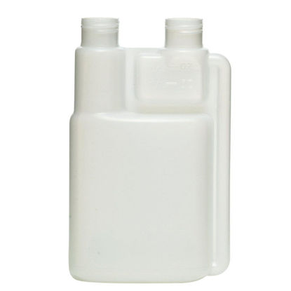 Picture of 8 oz Natural HDPE Twin Neck Bettix, 24-410, 1 oz Chamber, 28 Gram