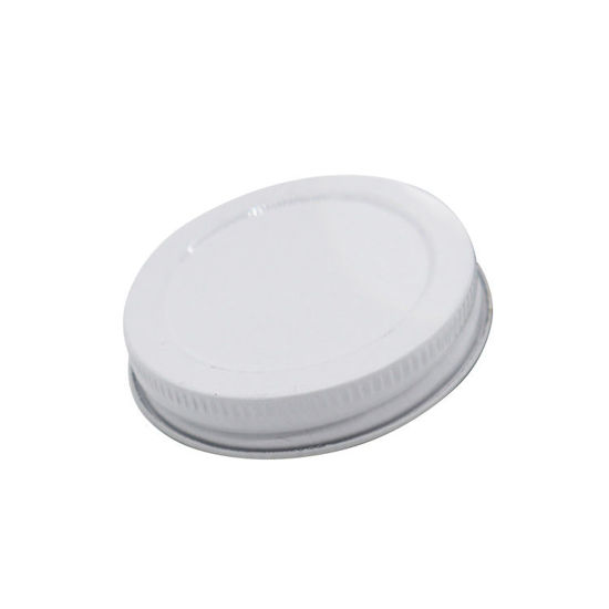 Picture of 58-400 White Metal Lug/Twist Cap with Plastisol Liner (No Button)