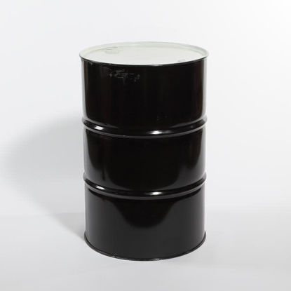 Picture of 55 Gallon Black Steel Tight Head Drum, Unlined with 2" and 3/4" Fittings, UN Rated