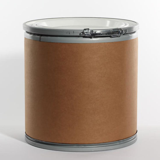 Picture of 12 Gallon Fiber Drum with Plastic Cover, UN Rated
