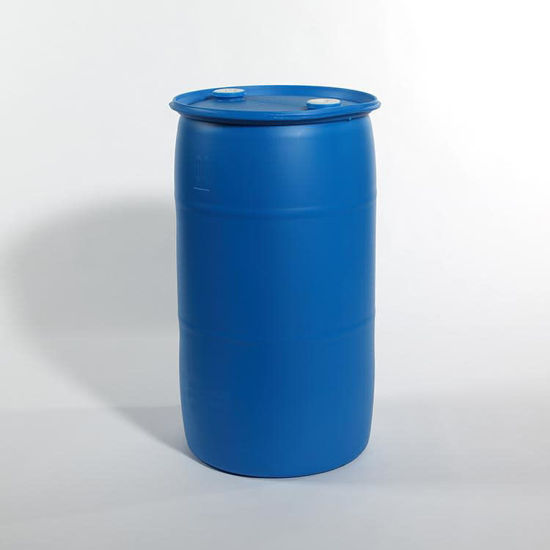 Picture of 35 Gallon Blue Plastic Tight Head Drum with 2" and 2" Fittings, UN Rated