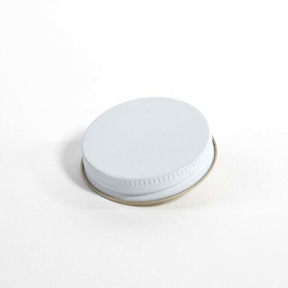 Picture of 48-400 White Metal Screw Cap (Unlined)