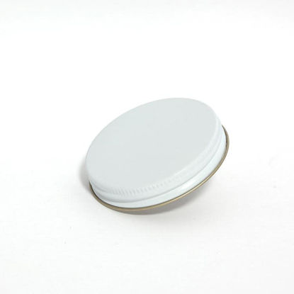Picture of 58-400 White/Gold Metal Screw Cap w/ Pulp & Poly Liner