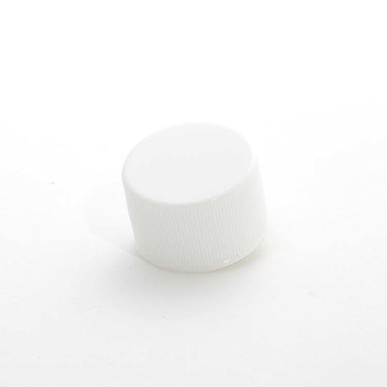 Picture of 28-410 White PP Smooth Top, Ribbed Sides Cap with F217 Liner