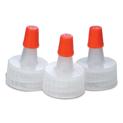 Picture of 18-400 Natural PP Spout Cap with Regular Red Tip (No Hole)