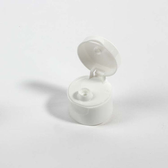 Picture of 28-410 White PP Smooth Top, Smooth Sides Cap w/ ISPE U10 Heat Seal Liner