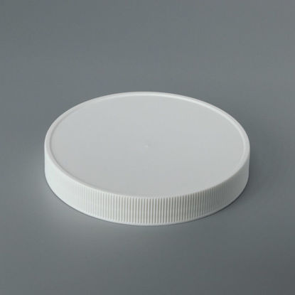 Picture of 110-400 White PP Matte Top, Ribbed Sides Cap