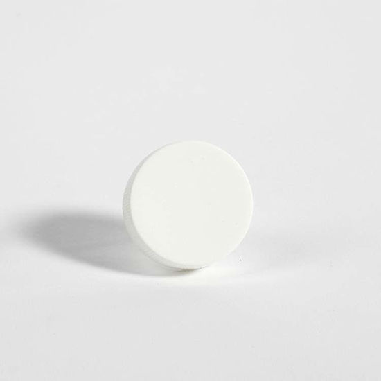 Picture of 38-400 White PP Matte Top, Ribbed Sides Cap with F217 Liner