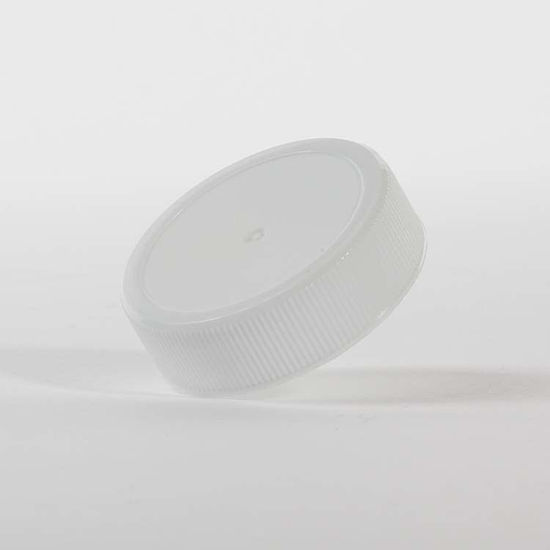 Picture of 38-400 White PP Matte Top, Ribbed Sides Cap w/ 2C30 Surseal PE Foam Liner