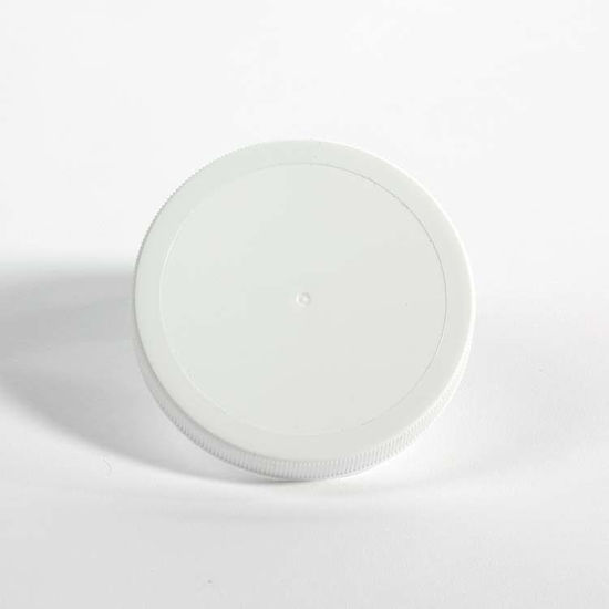 Picture of 83-400 White PP Matte Top, Ribbed Sides Cap w/  Liner