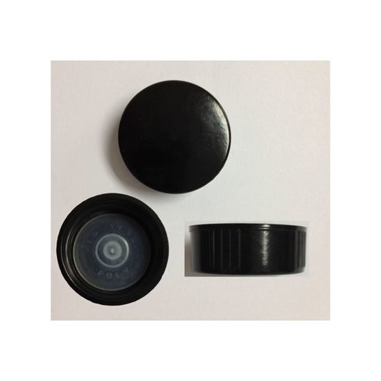Picture of 33-400 Black PP Phenolic Cap w/ Poly Seal Liner