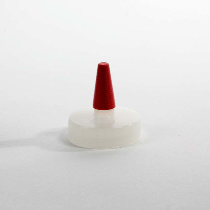 Picture of 38-400 Natural LDPE Spout Cap with Regular Red Tip (No Hole)
