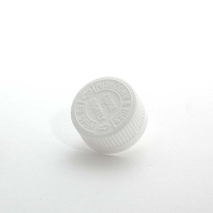 Picture of 28-400 White PP Child Resistant Cap w/ F217 Foam Circumvent Y4 Liner