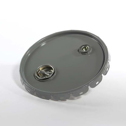 Picture of 2.5-7 Gallon Gray Lug Cover, Rust Inhibited w/ 2" & 3/4" Fittings (24 Gauge)