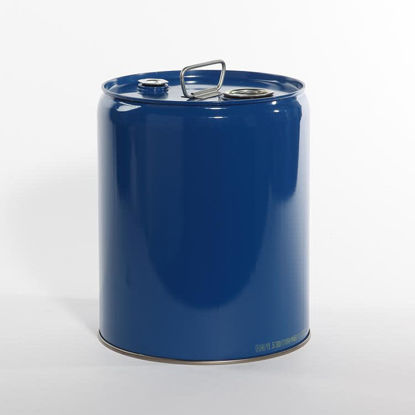 Picture of 5 Gallon Blue Tight Head, Red Phenolic Lined w/ 2" & 3/4" Fittings, UN Rated