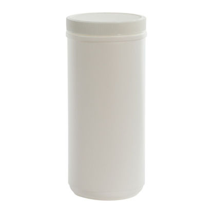 Picture of 38 oz White HDPE Single Thread Canister, 89 mm, 54.5 Gram