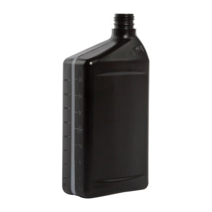 Picture of 32 oz Black HDPE Oblong, 28 mm Tamper Evident, 52 Gram
