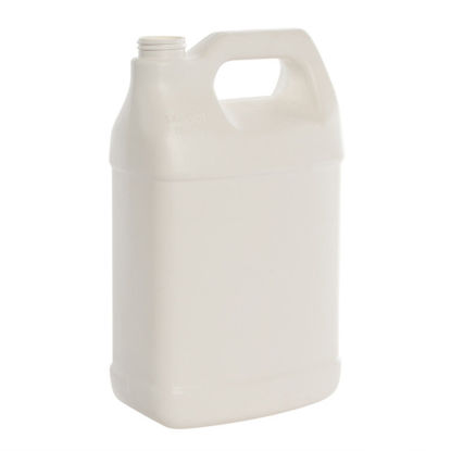 Picture of 128 oz White HDPE F-Style, 38-400, 150 Gram, Fluorinated Level 5